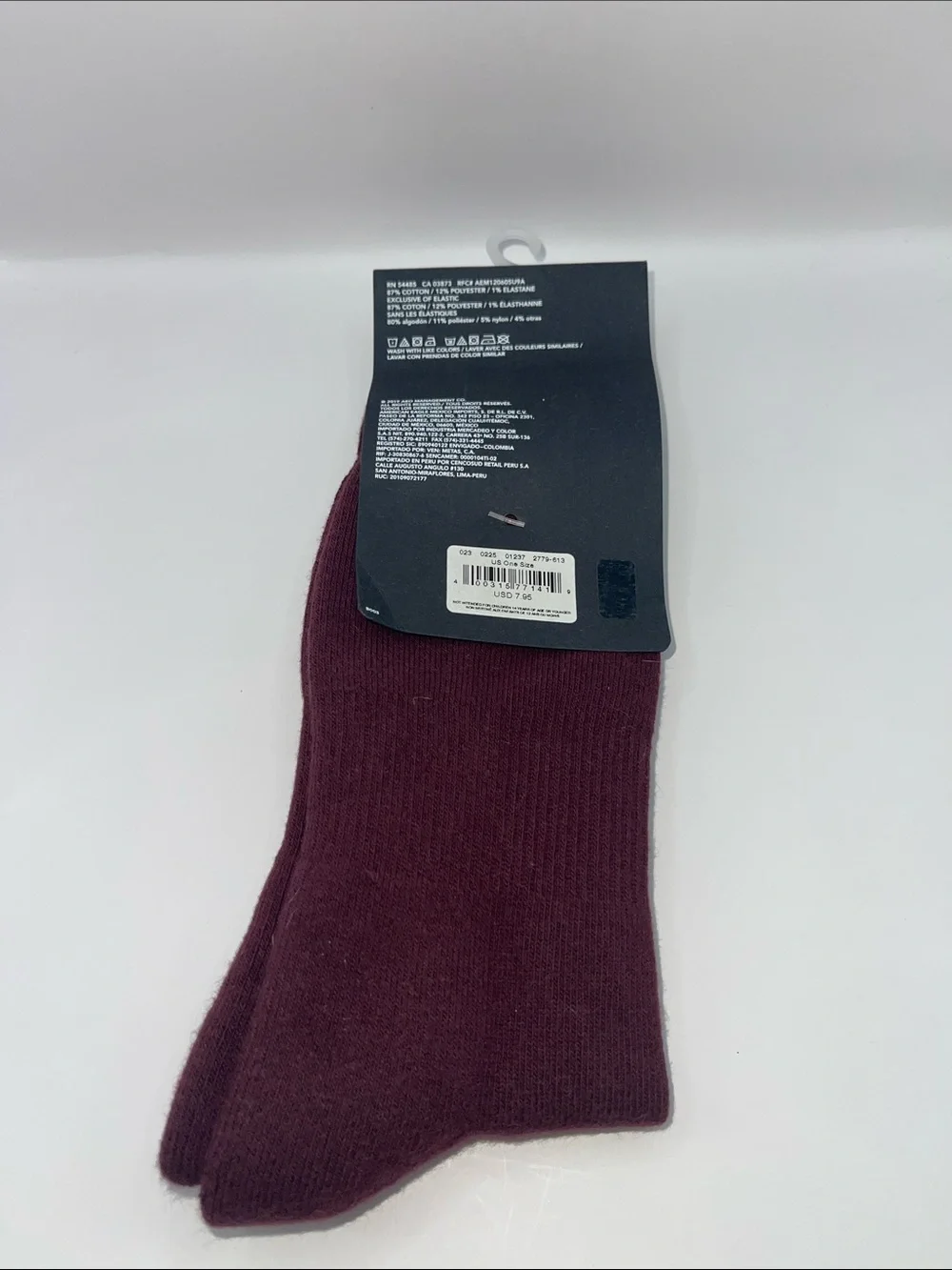 American Eagle Outfitters Men’s Crew Socks - Wine